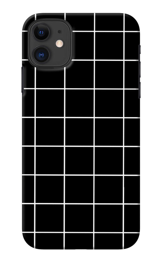 White Grid iPhone 11 Back Cover