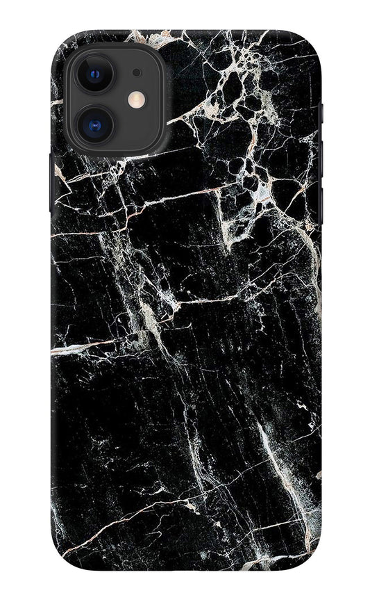 Black Marble Texture iPhone 11 Back Cover