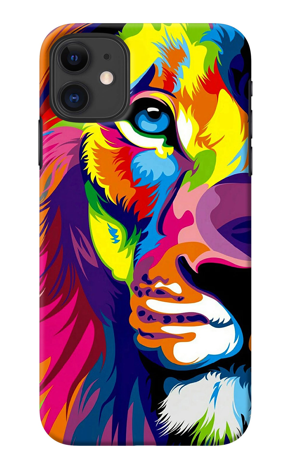 Lion Half Face iPhone 11 Back Cover