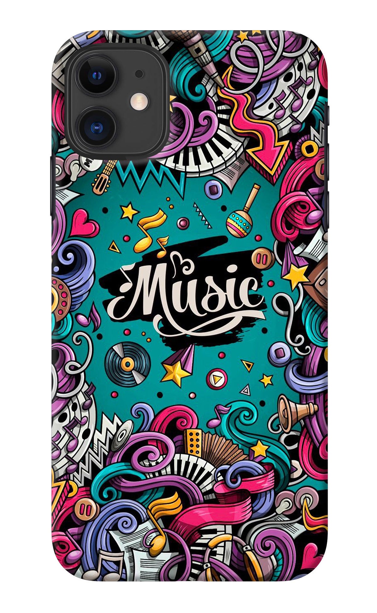 Music Graffiti iPhone 11 Back Cover