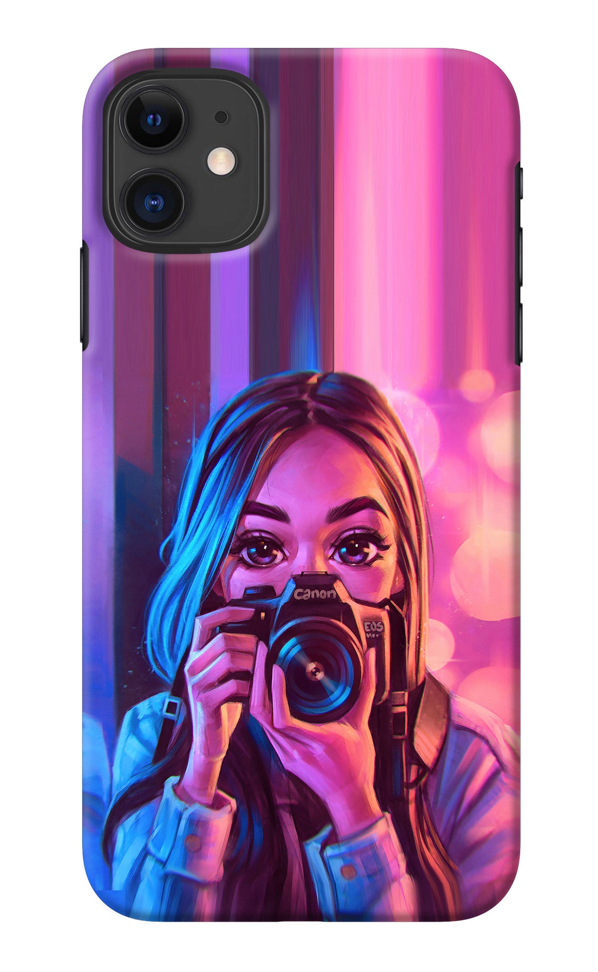 Girl Photographer iPhone 11 Back Cover