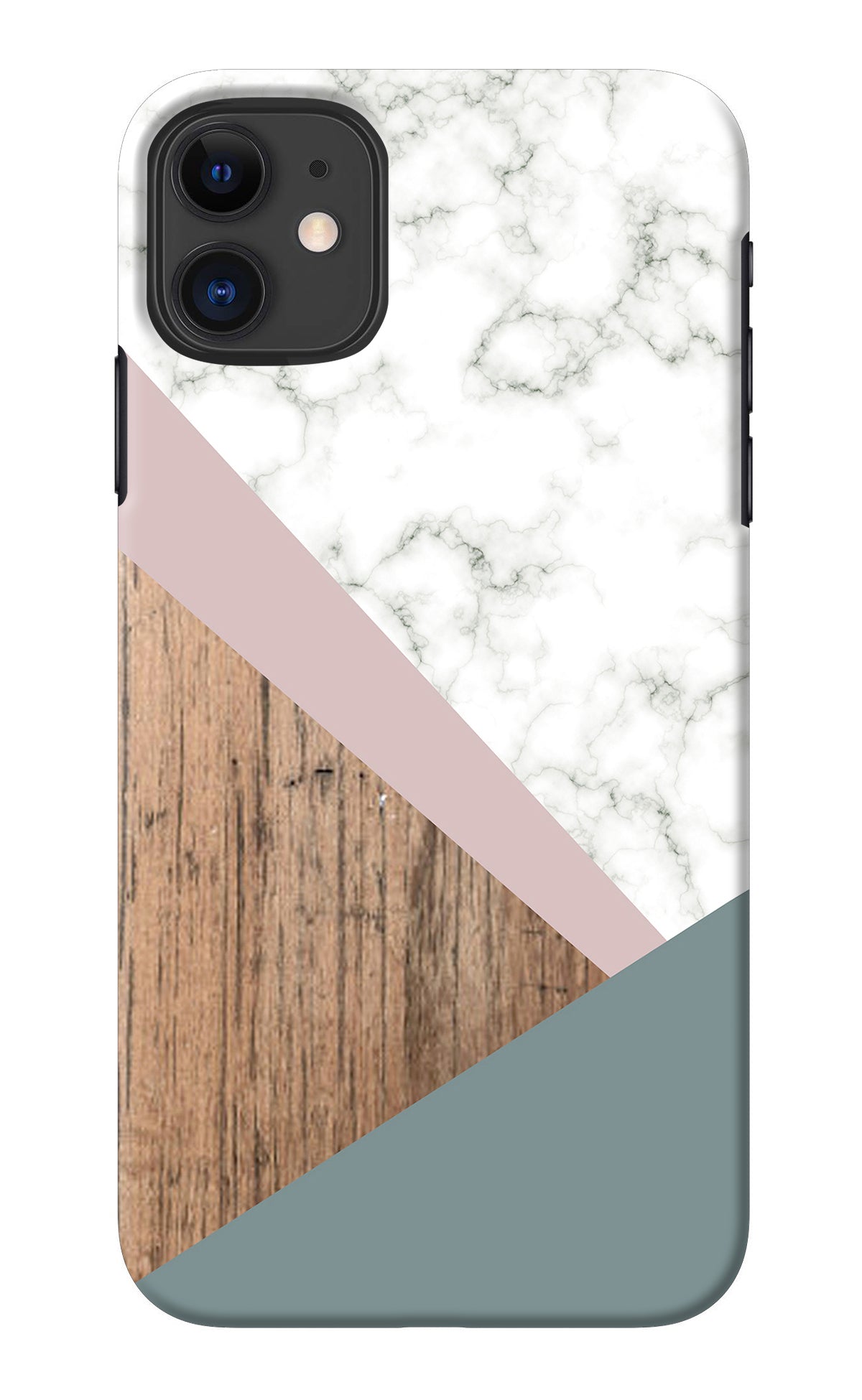 Marble wood Abstract iPhone 11 Back Cover