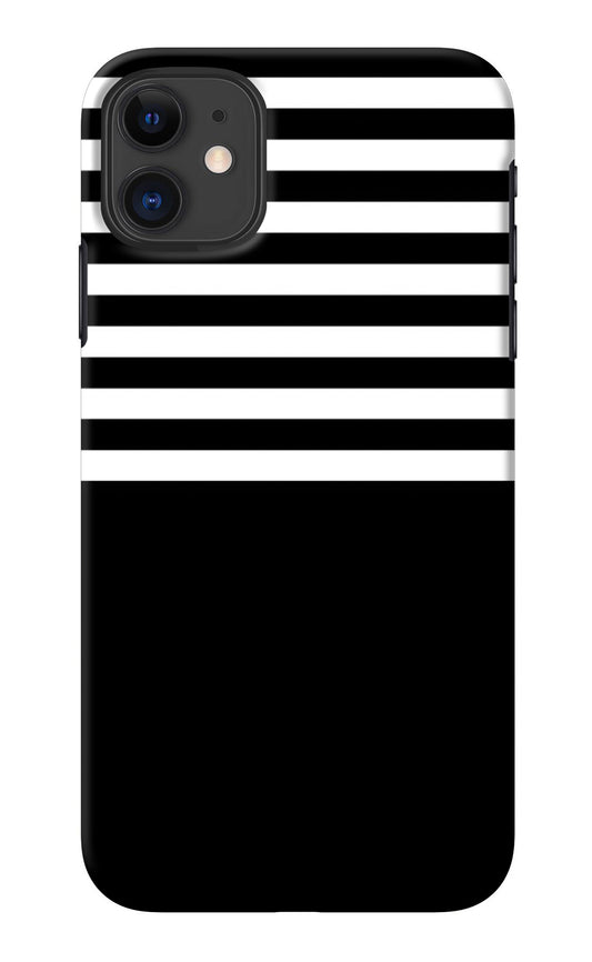 Black and White Print iPhone 11 Back Cover