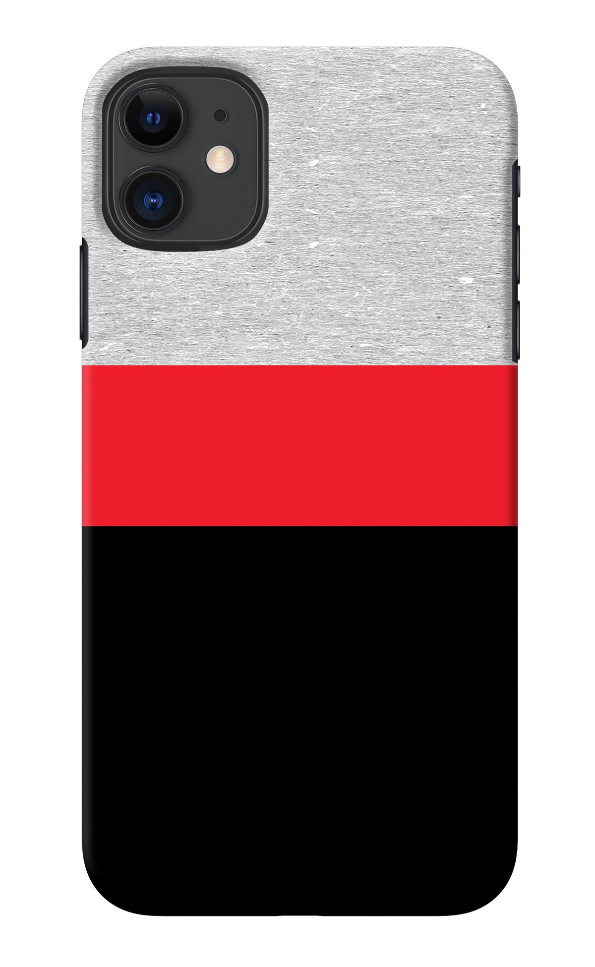Tri Color Pattern iPhone 11 Back Cover