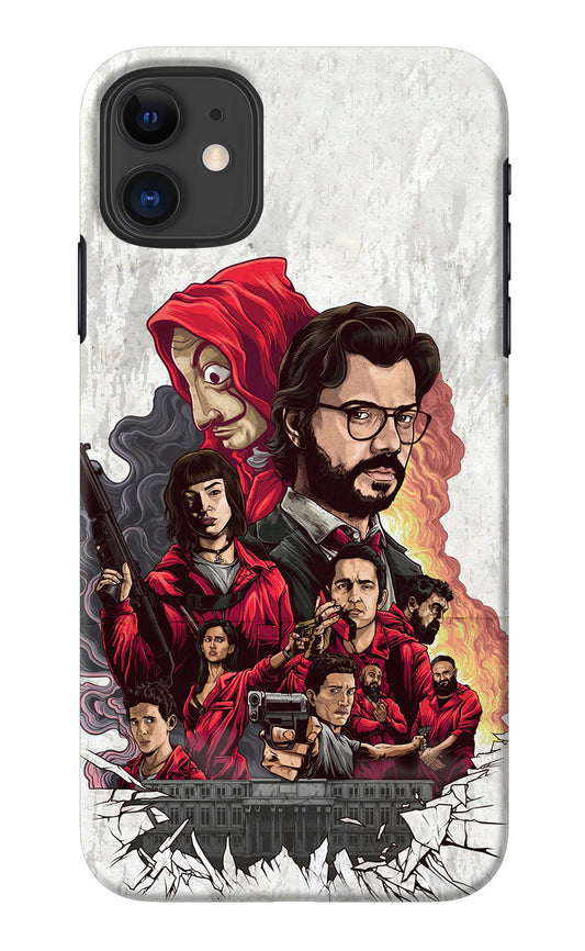 Money Heist Artwork iPhone 11 Back Cover