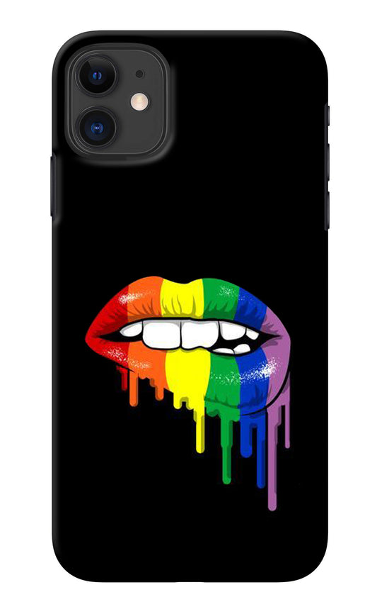 Lips Biting iPhone 11 Back Cover