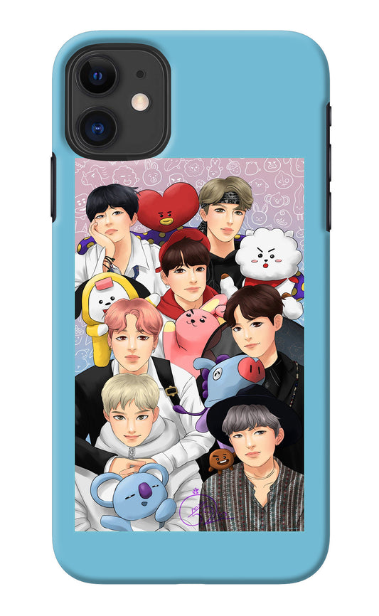 BTS with animals iPhone 11 Back Cover