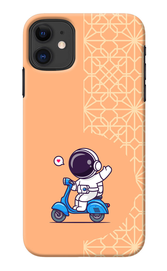 Cute Astronaut Riding iPhone 11 Back Cover