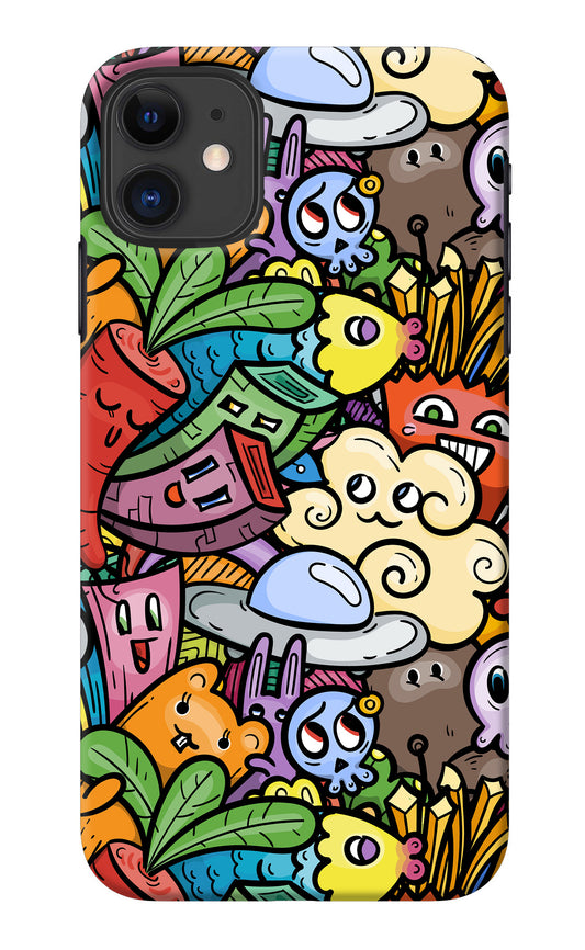 Veggie Doodle iPhone 11 Back Cover