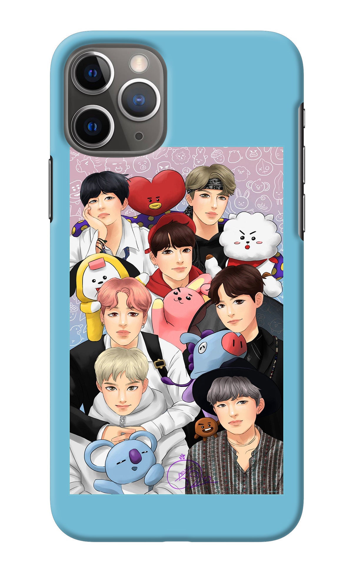 BTS with animals iPhone 11 Pro Back Cover