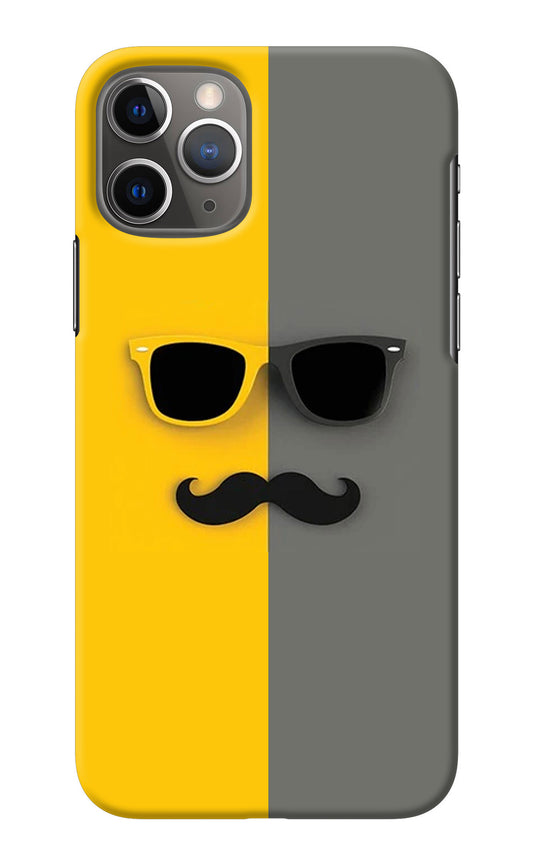 Sunglasses with Mustache iPhone 11 Pro Max Back Cover