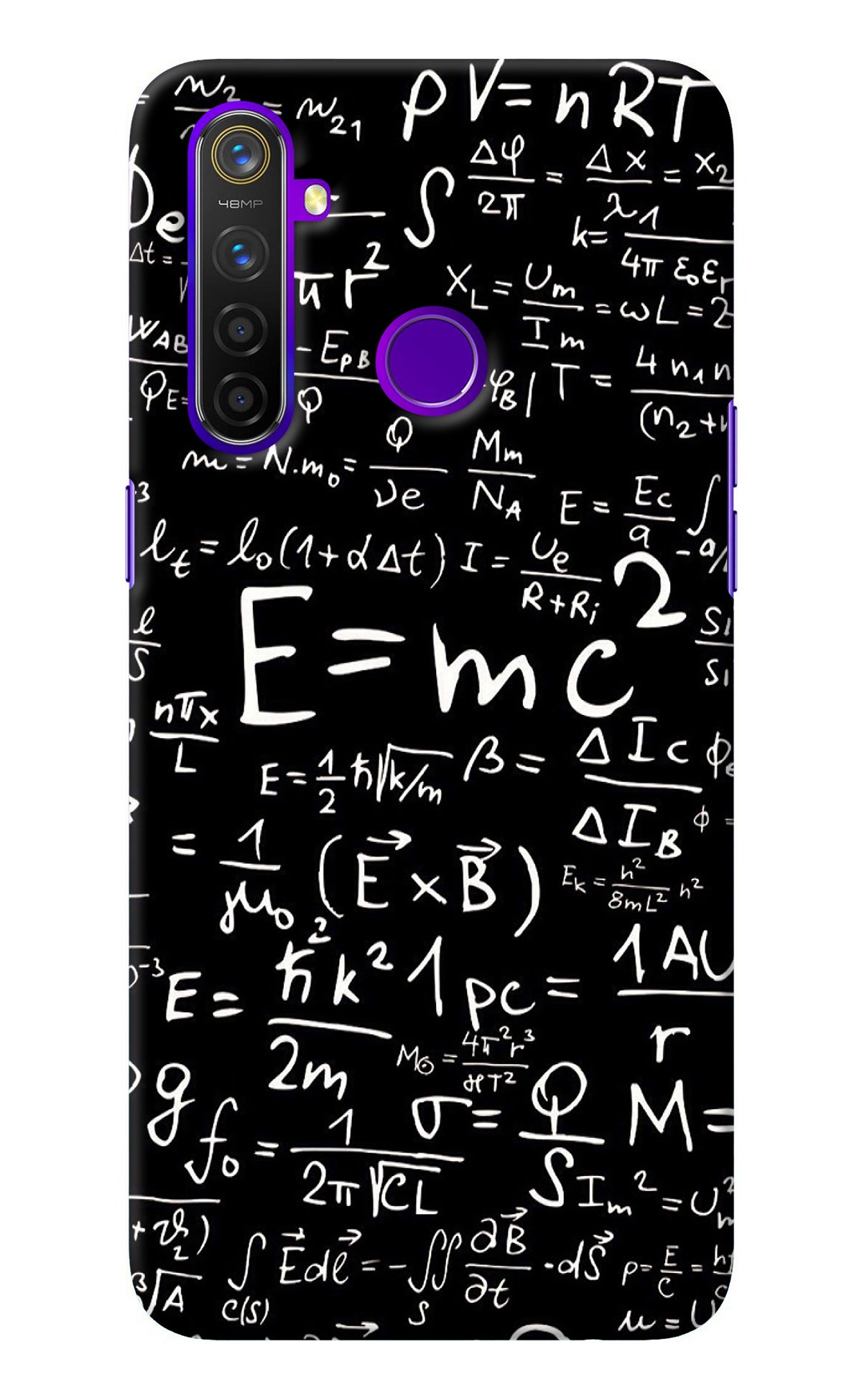 Physics Albert Einstein Formula Realme 5 Pro Back Cover