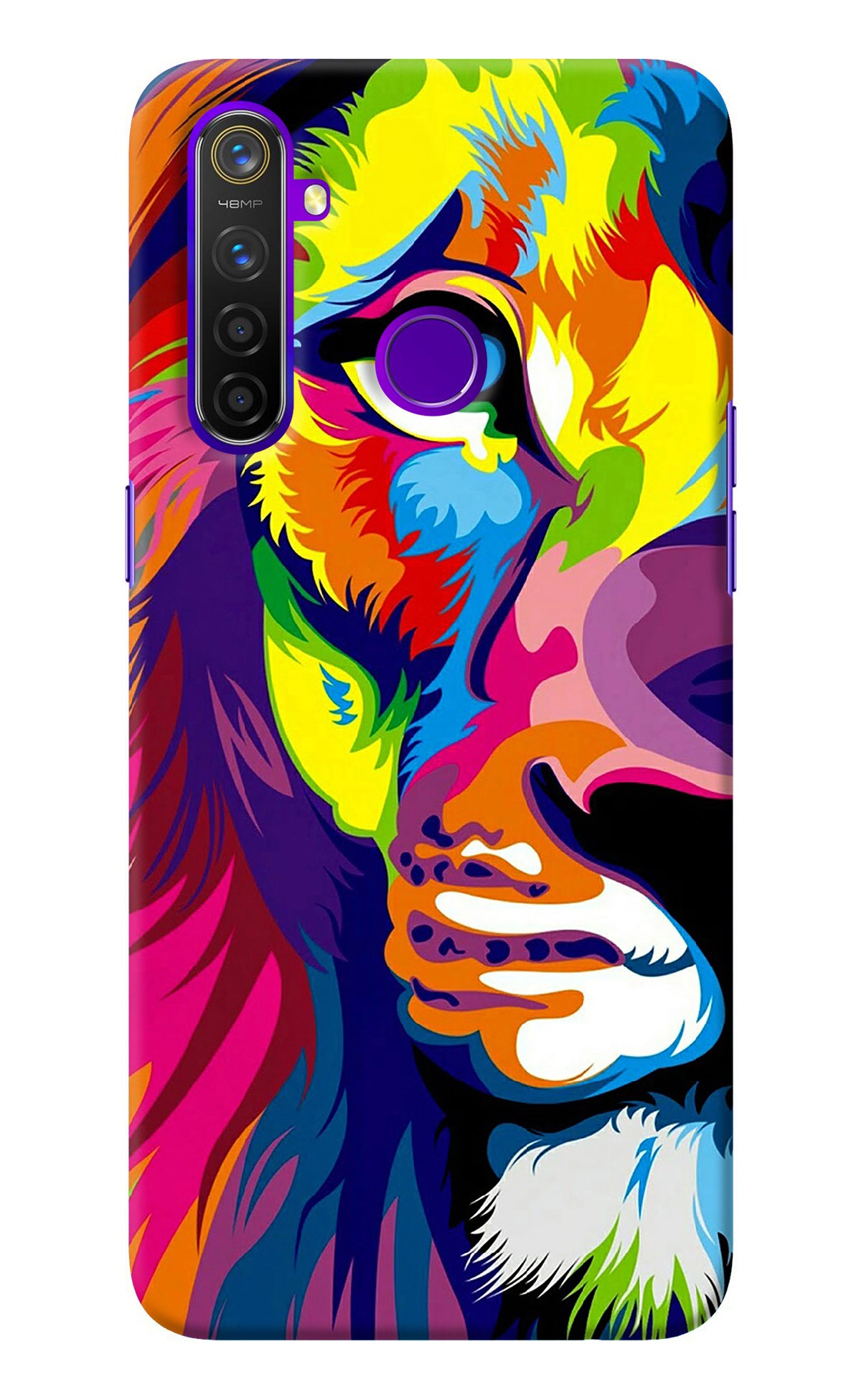 Lion Half Face Realme 5 Pro Back Cover