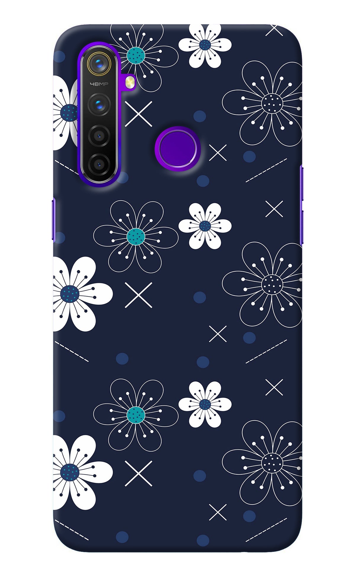 Flowers Realme 5 Pro Back Cover