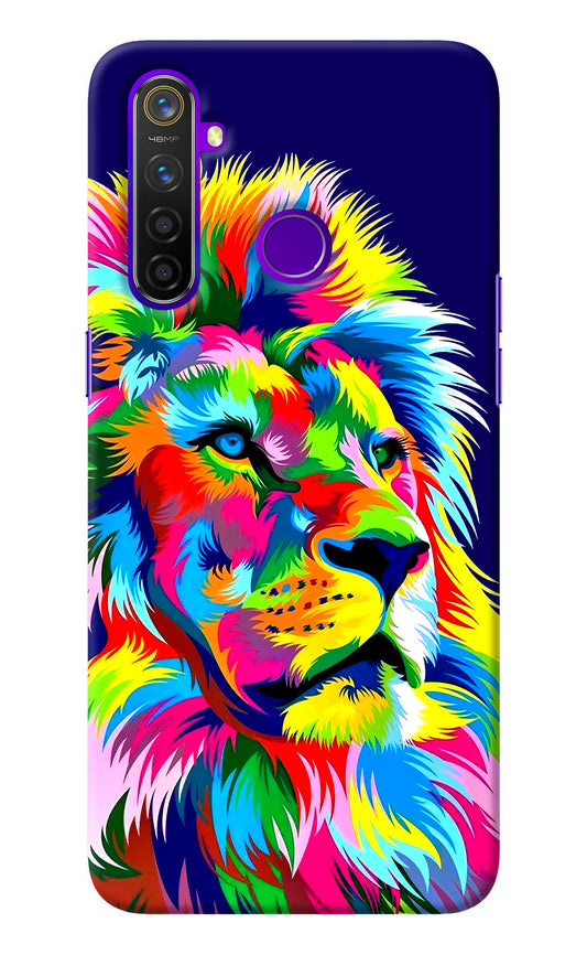 Vector Art Lion Realme 5 Pro Back Cover