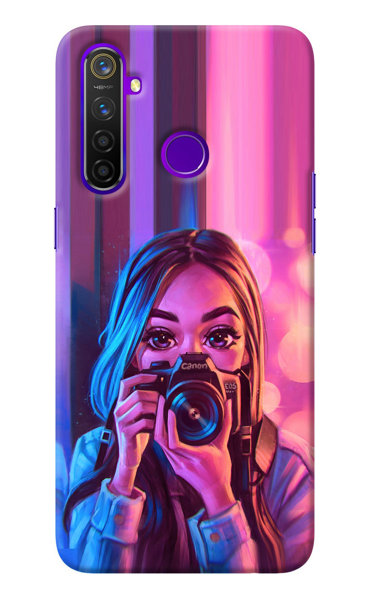 Girl Photographer Realme 5 Pro Back Cover