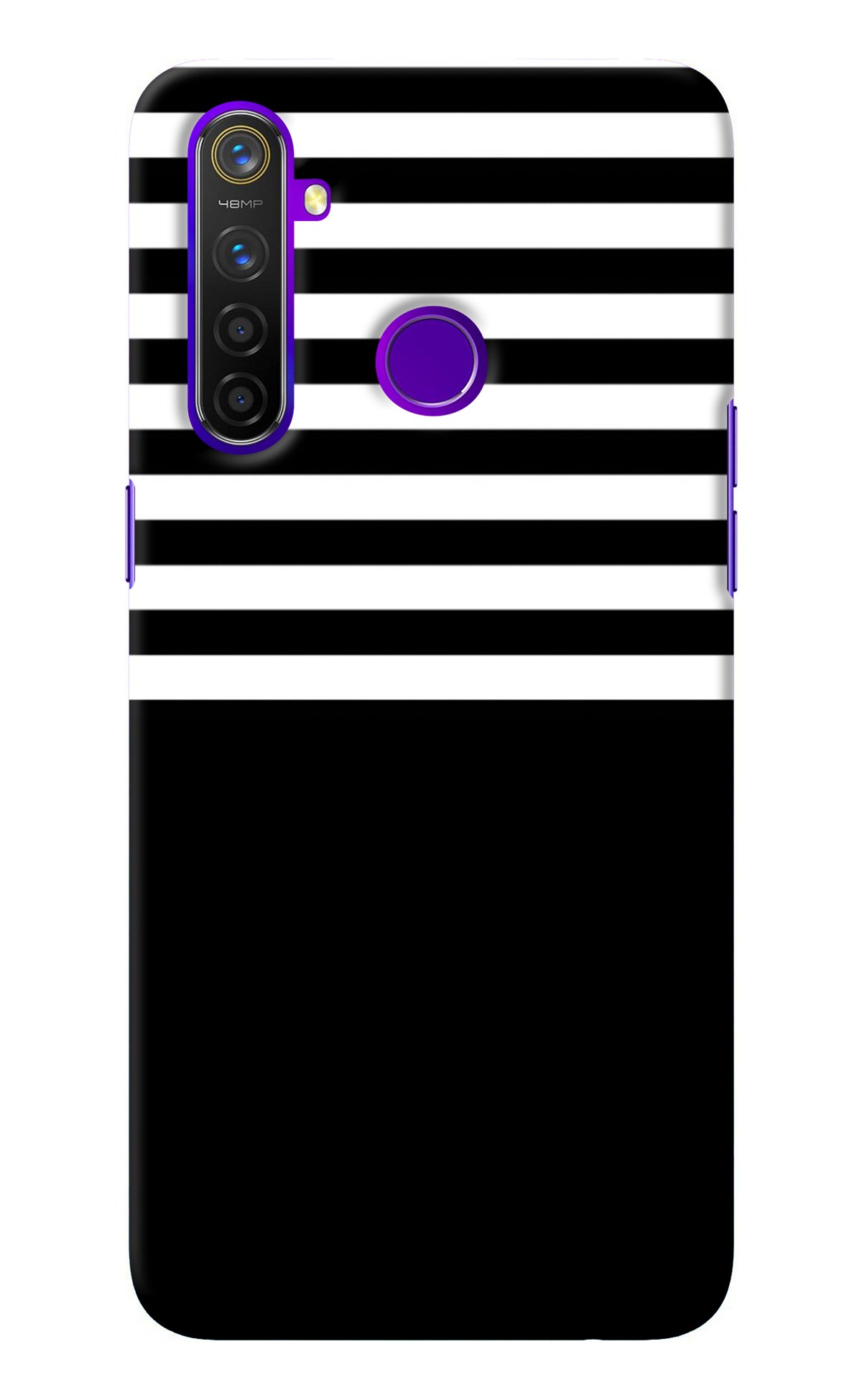 Black and White Print Realme 5 Pro Back Cover