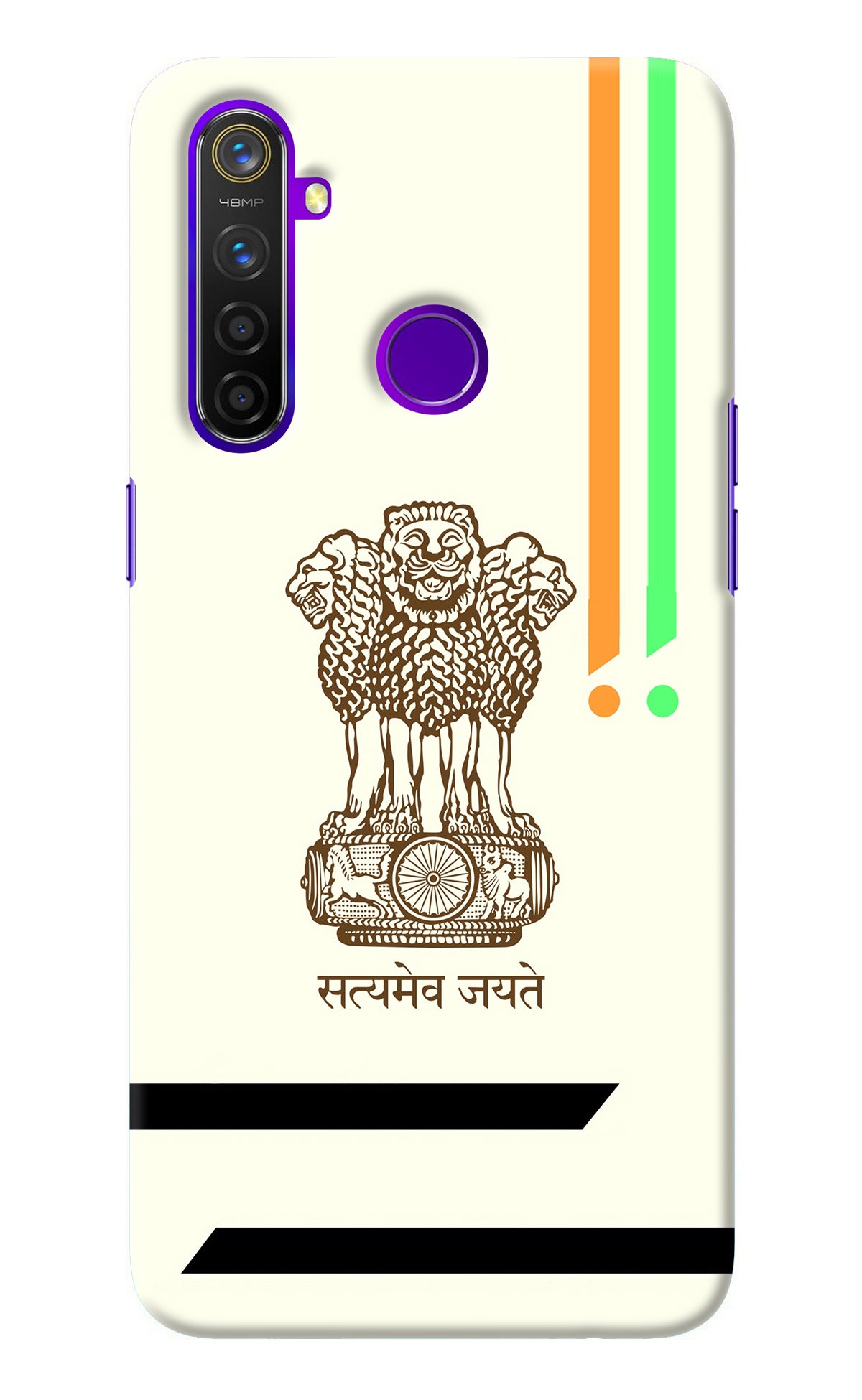 Satyamev Jayate Brown Logo Realme 5 Pro Back Cover