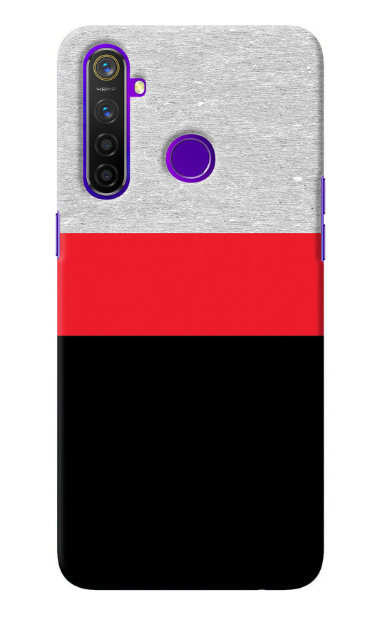 Tri Color Pattern Realme 5 Pro Back Cover