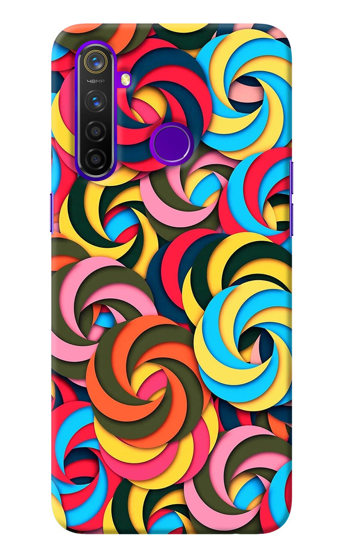 Spiral Pattern Realme 5 Pro Back Cover