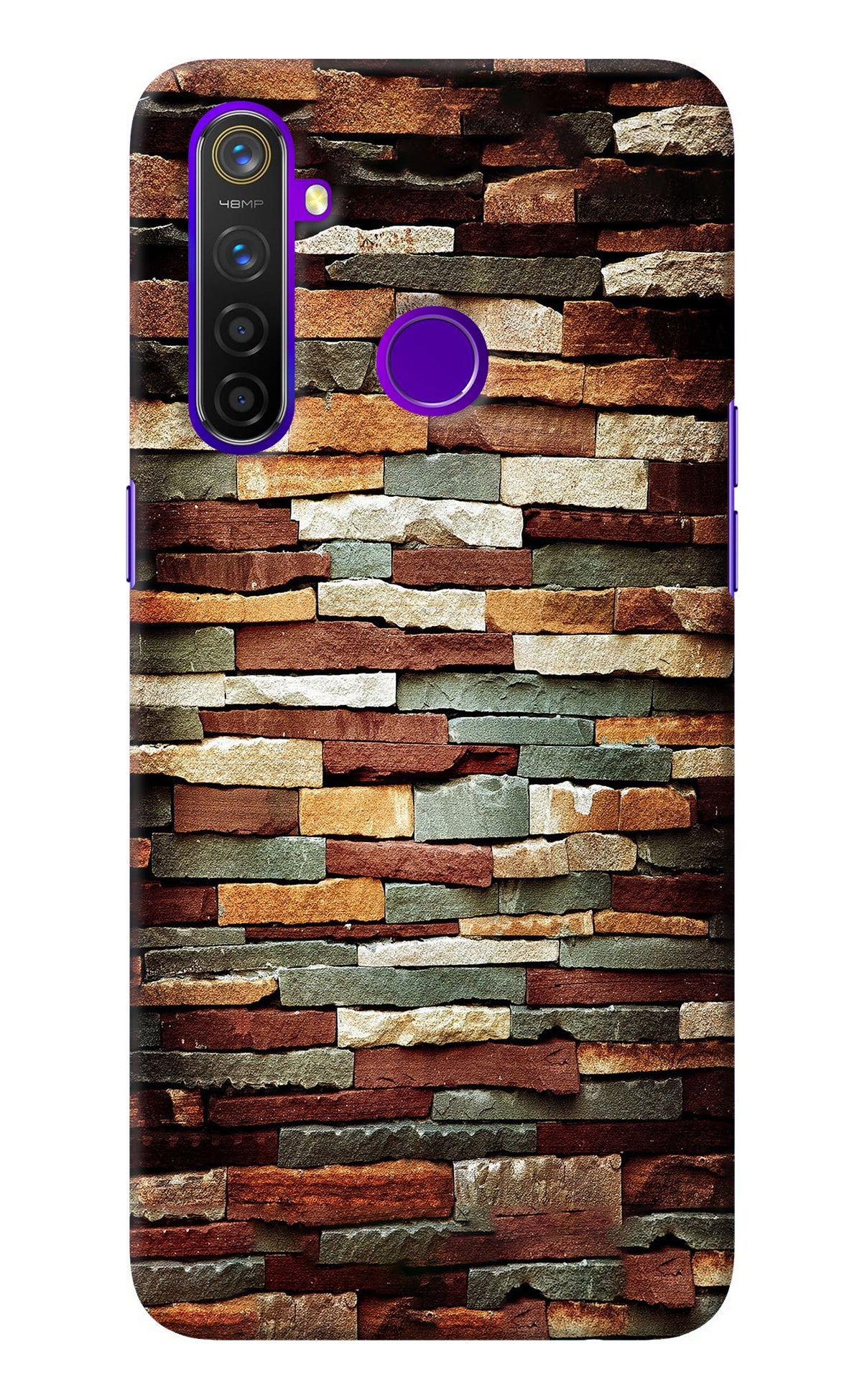 Bricks Pattern Realme 5 Pro Back Cover