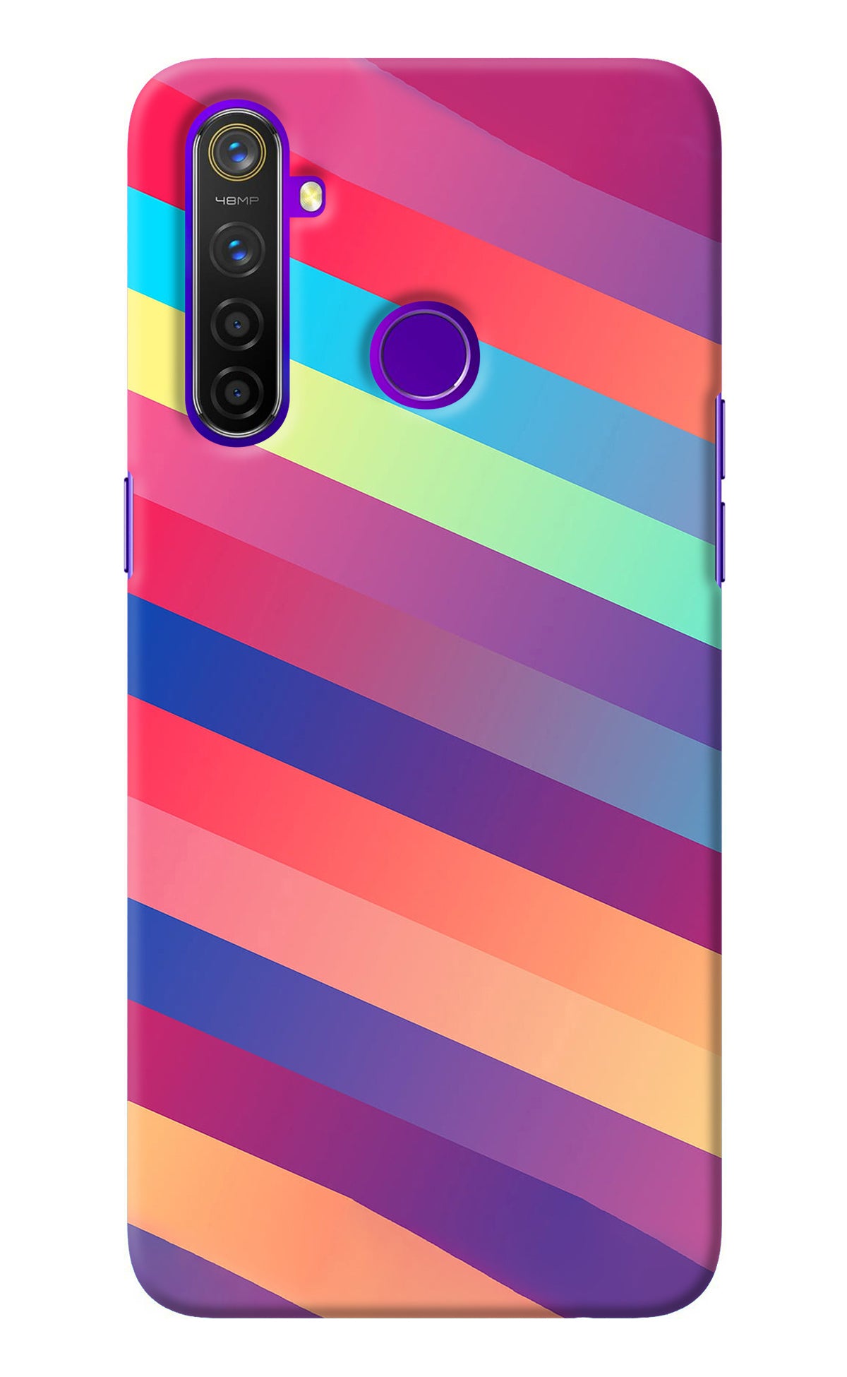 Stripes color Realme 5 Pro Back Cover