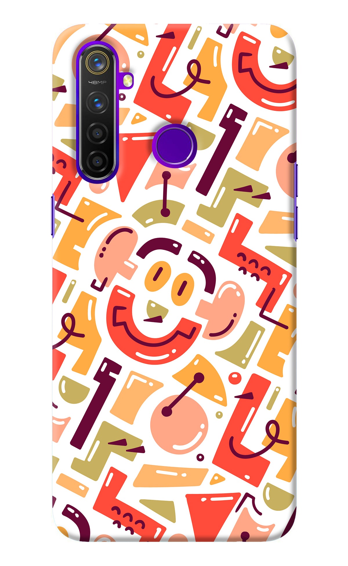 Doodle Pattern Realme 5 Pro Back Cover