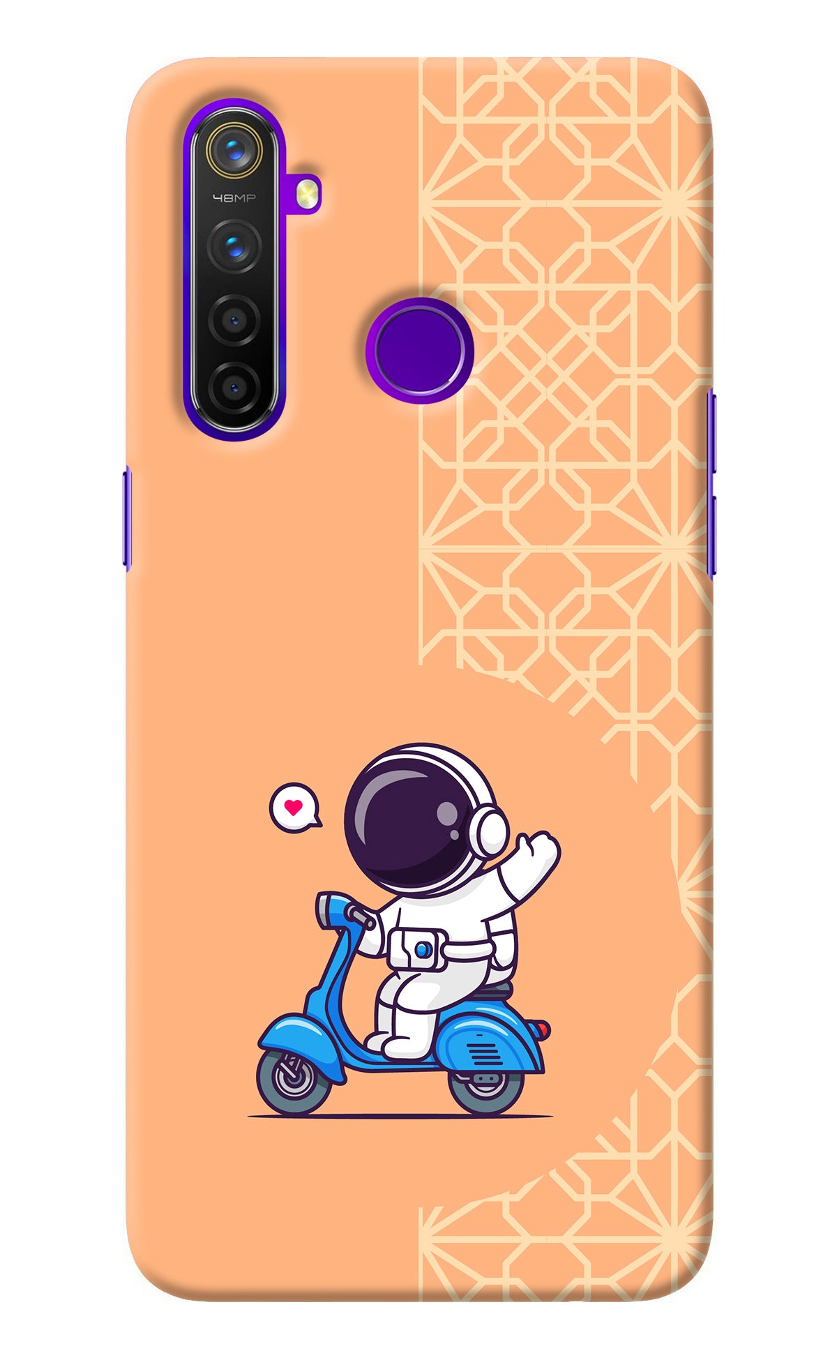 Cute Astronaut Riding Realme 5 Pro Back Cover