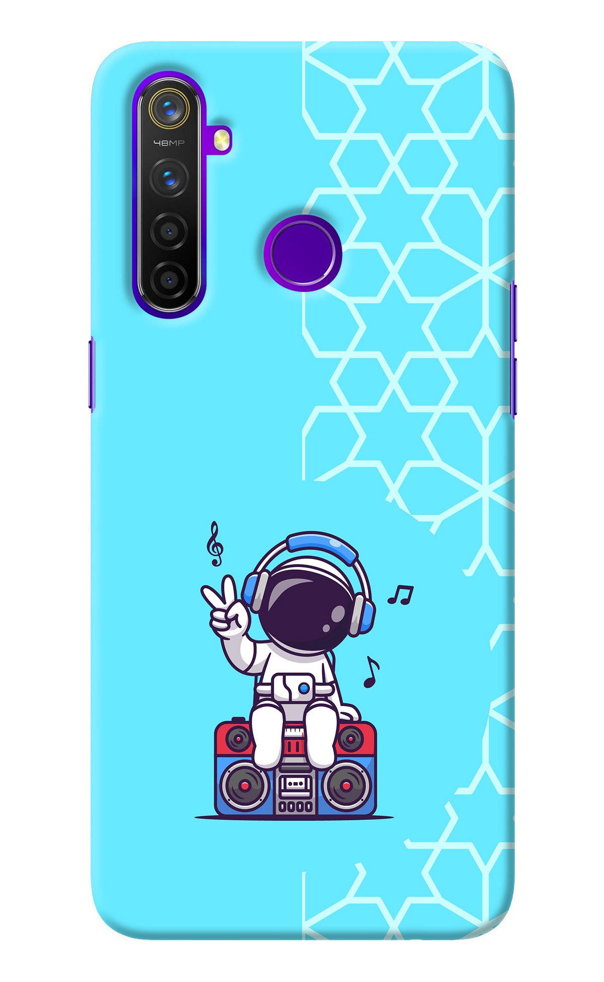 Cute Astronaut Chilling Realme 5 Pro Back Cover