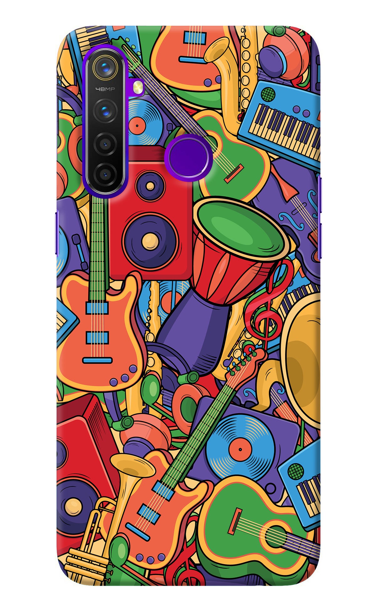 Music Instrument Doodle Realme 5 Pro Back Cover