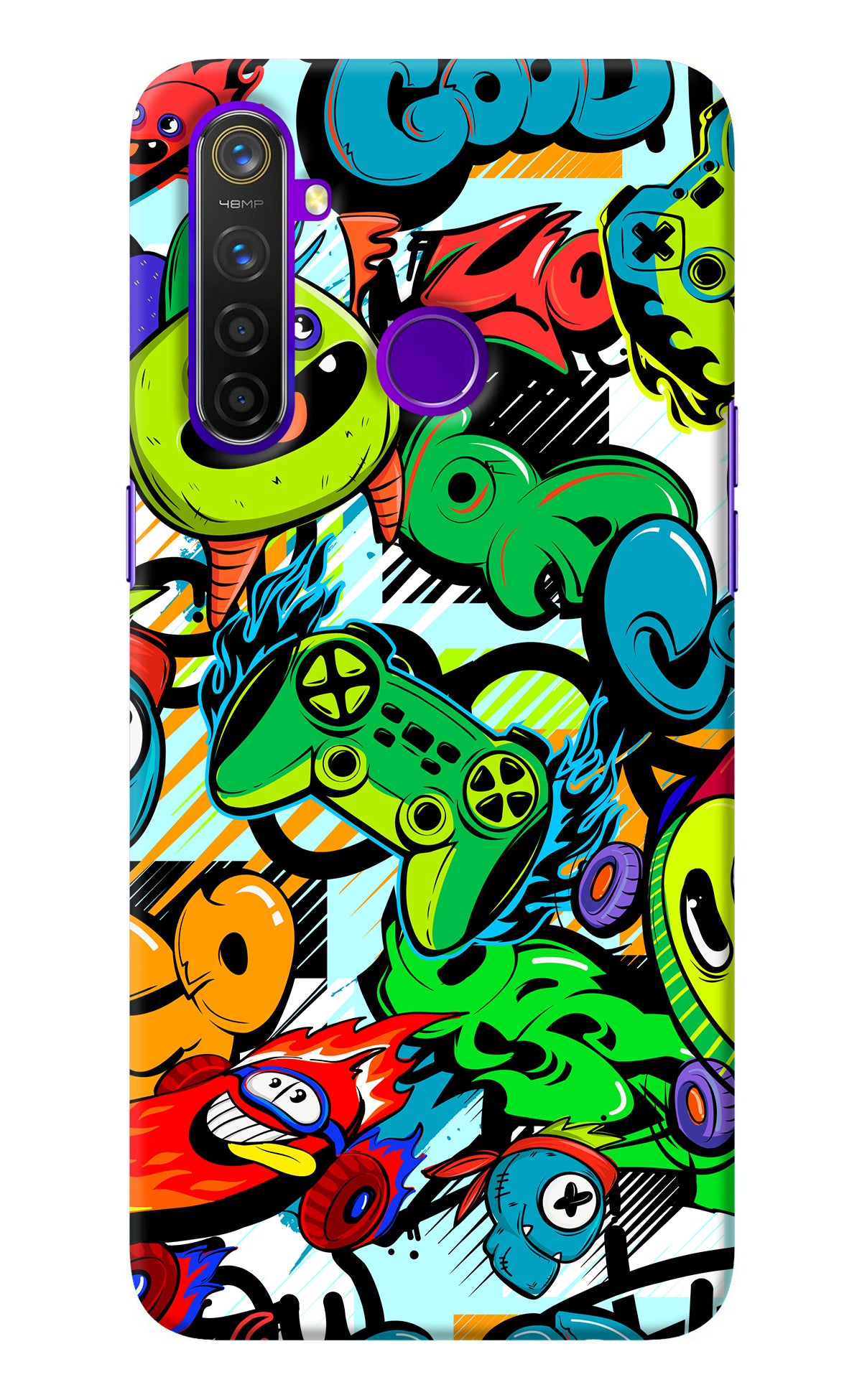 Game Doodle Realme 5 Pro Back Cover