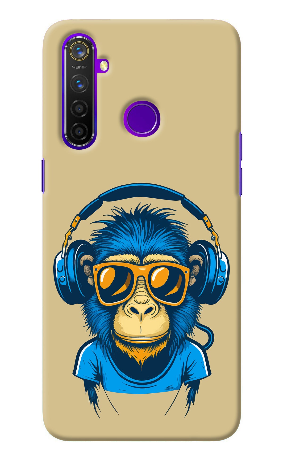 Monkey Headphone Realme 5 Pro Back Cover