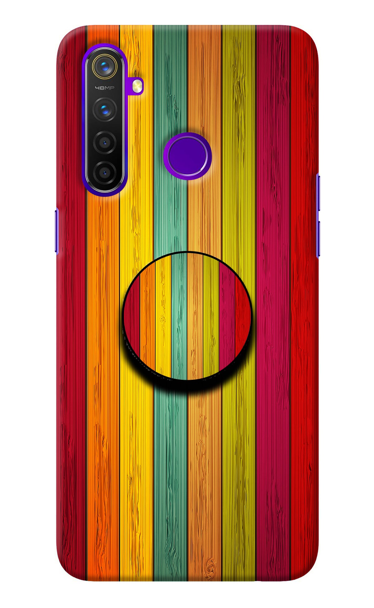 Multicolor Wooden Realme 5 Pro Pop Case