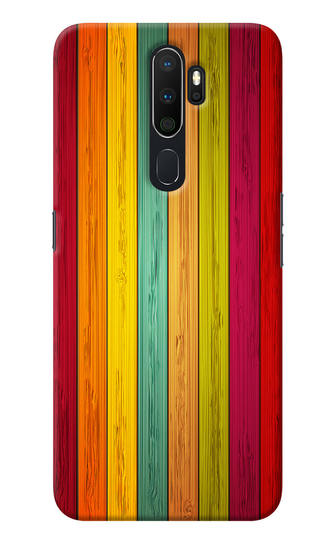 Multicolor Wooden Oppo A5 2020/A9 2020 Back Cover