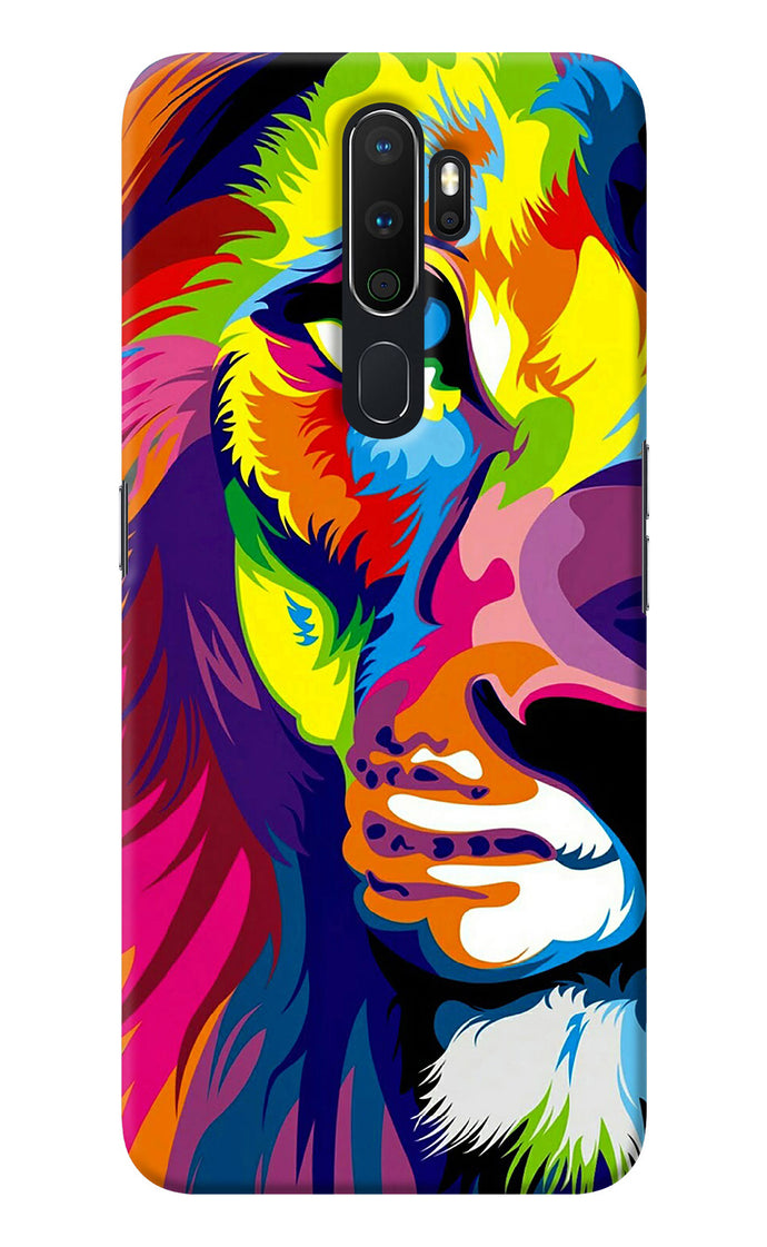 Lion Half Face Oppo A5 2020/A9 2020 Back Cover