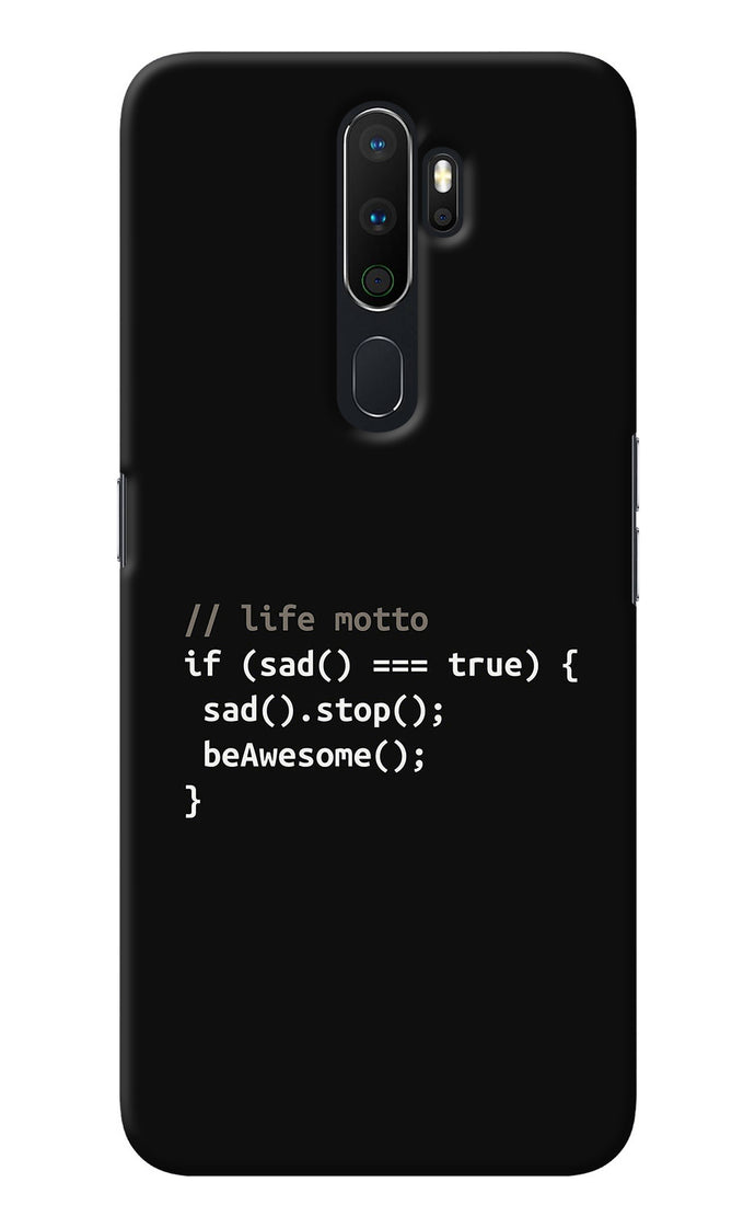 Life Motto Code Oppo A5 2020/A9 2020 Back Cover