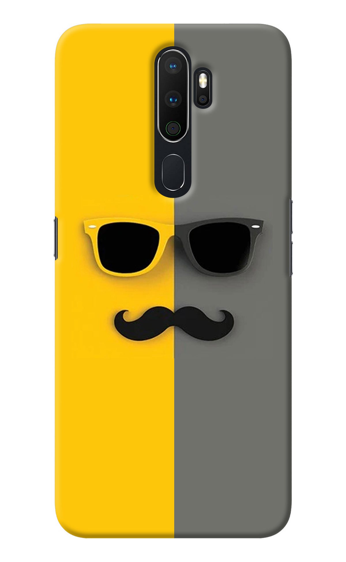 Sunglasses with Mustache Oppo A5 2020/A9 2020 Back Cover