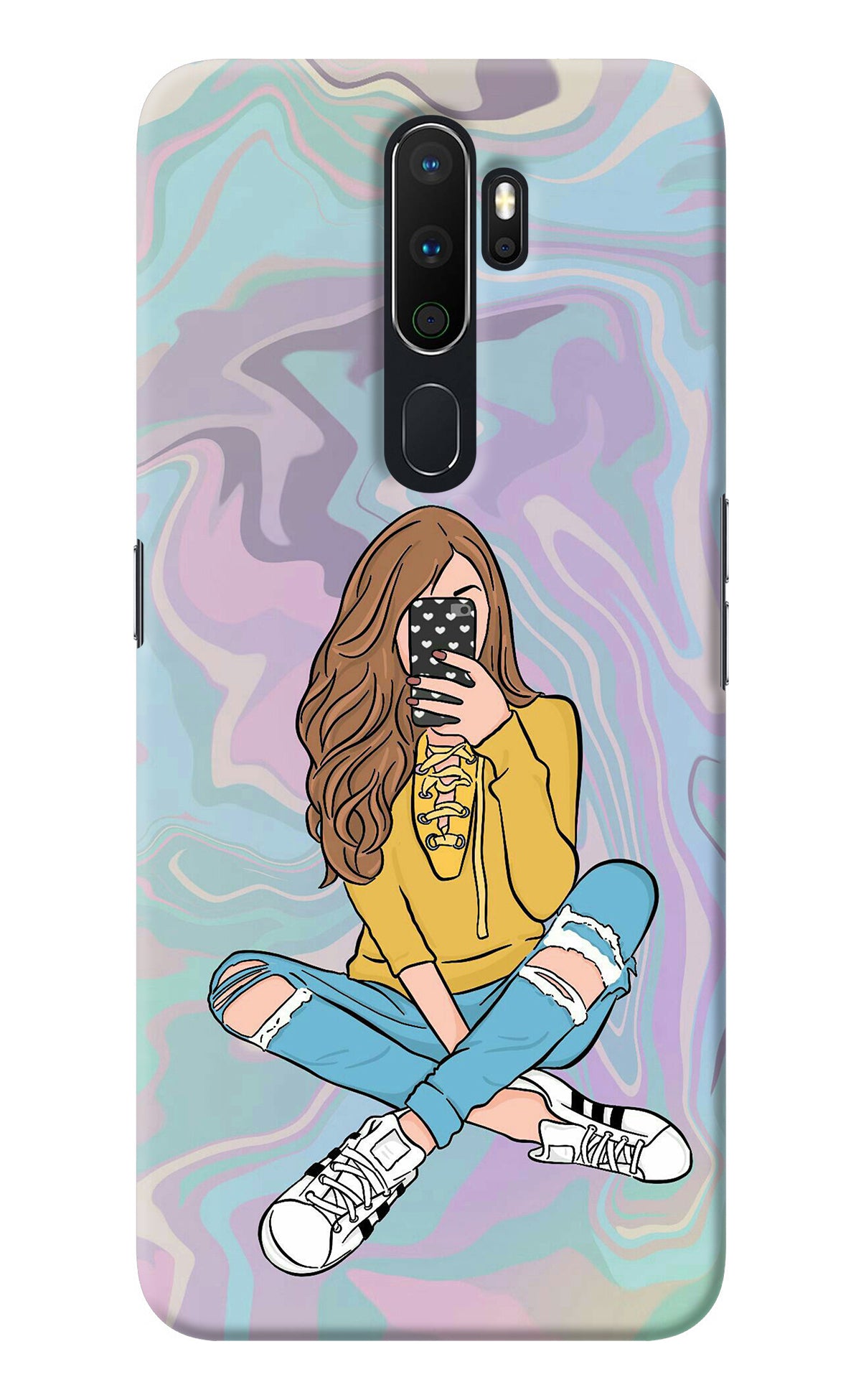 Selfie Girl Oppo A5 2020/A9 2020 Back Cover