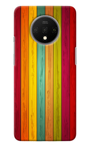Multicolor Wooden Oneplus 7T Back Cover