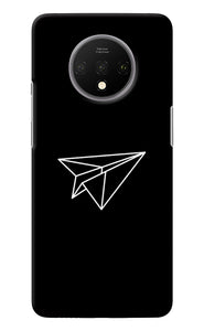 Paper Plane White Oneplus 7T Back Cover