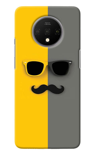 Sunglasses with Mustache Oneplus 7T Back Cover