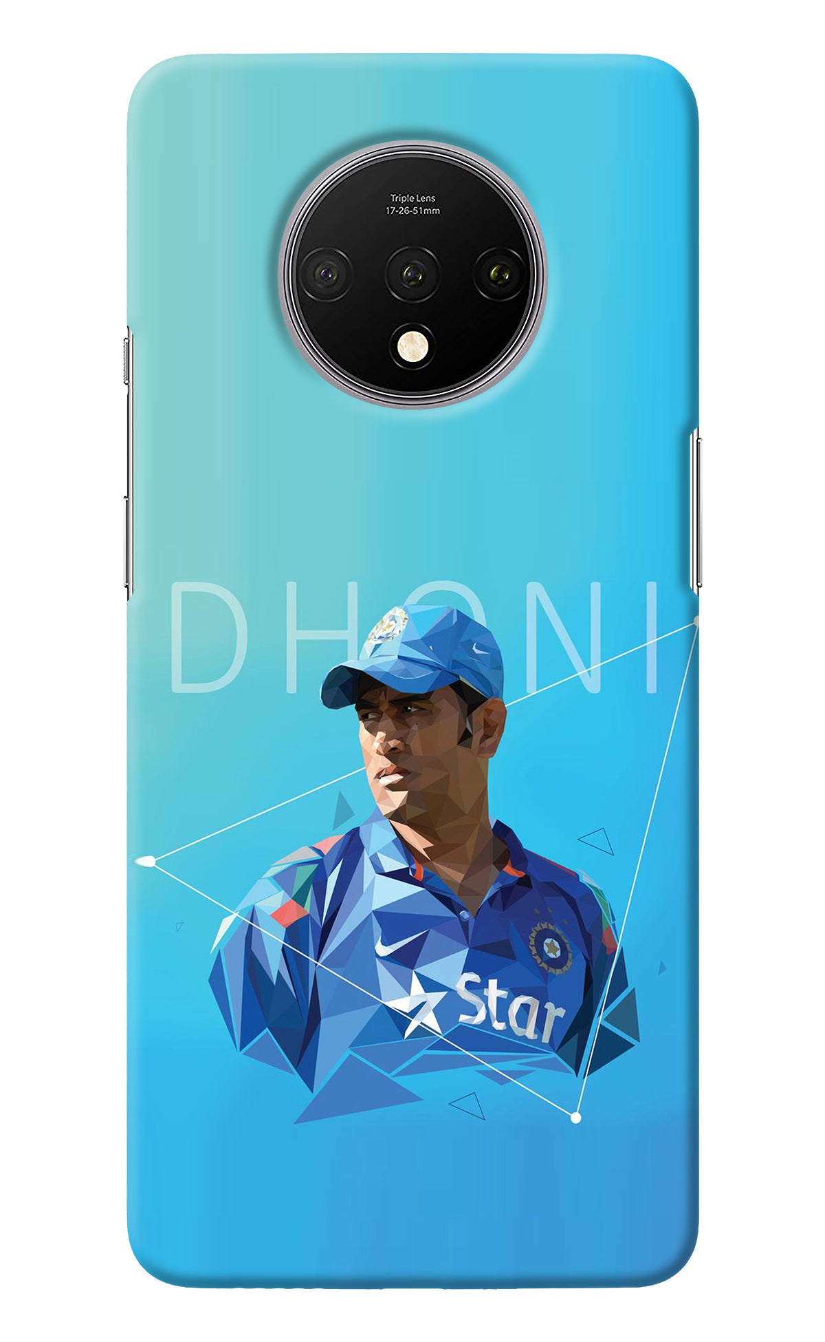 Dhoni Artwork Oneplus 7T Back Cover