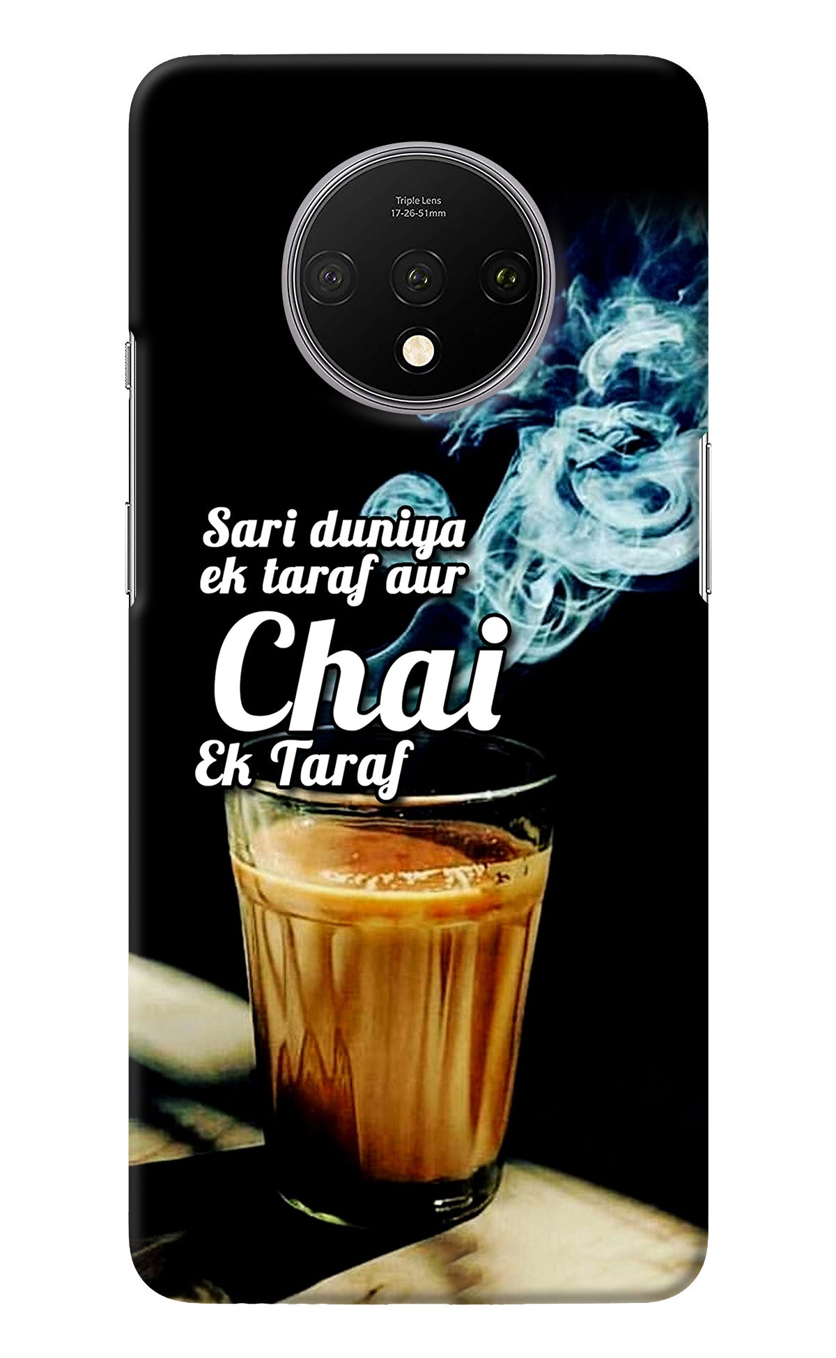 Chai Ek Taraf Quote Oneplus 7T Back Cover