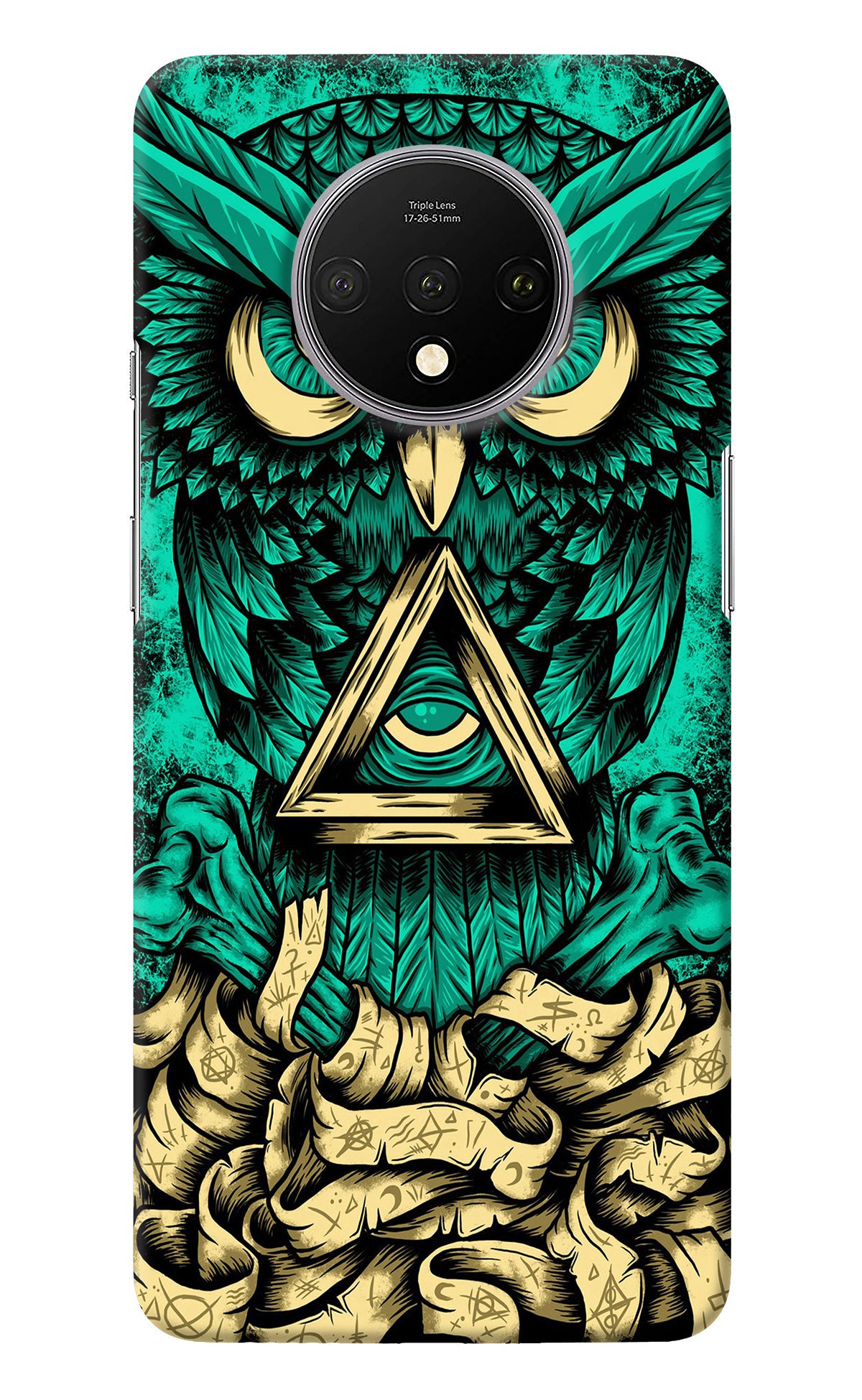 Green Owl Oneplus 7T Back Cover