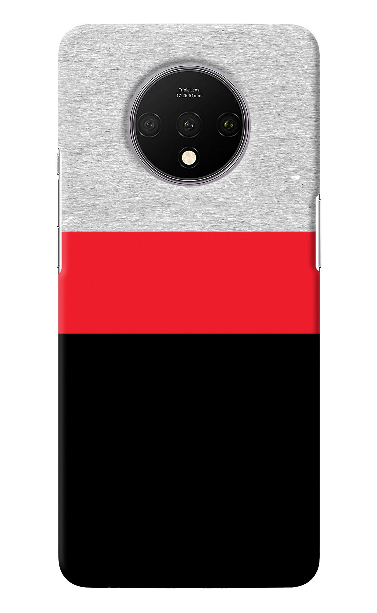 Tri Color Pattern Oneplus 7T Back Cover