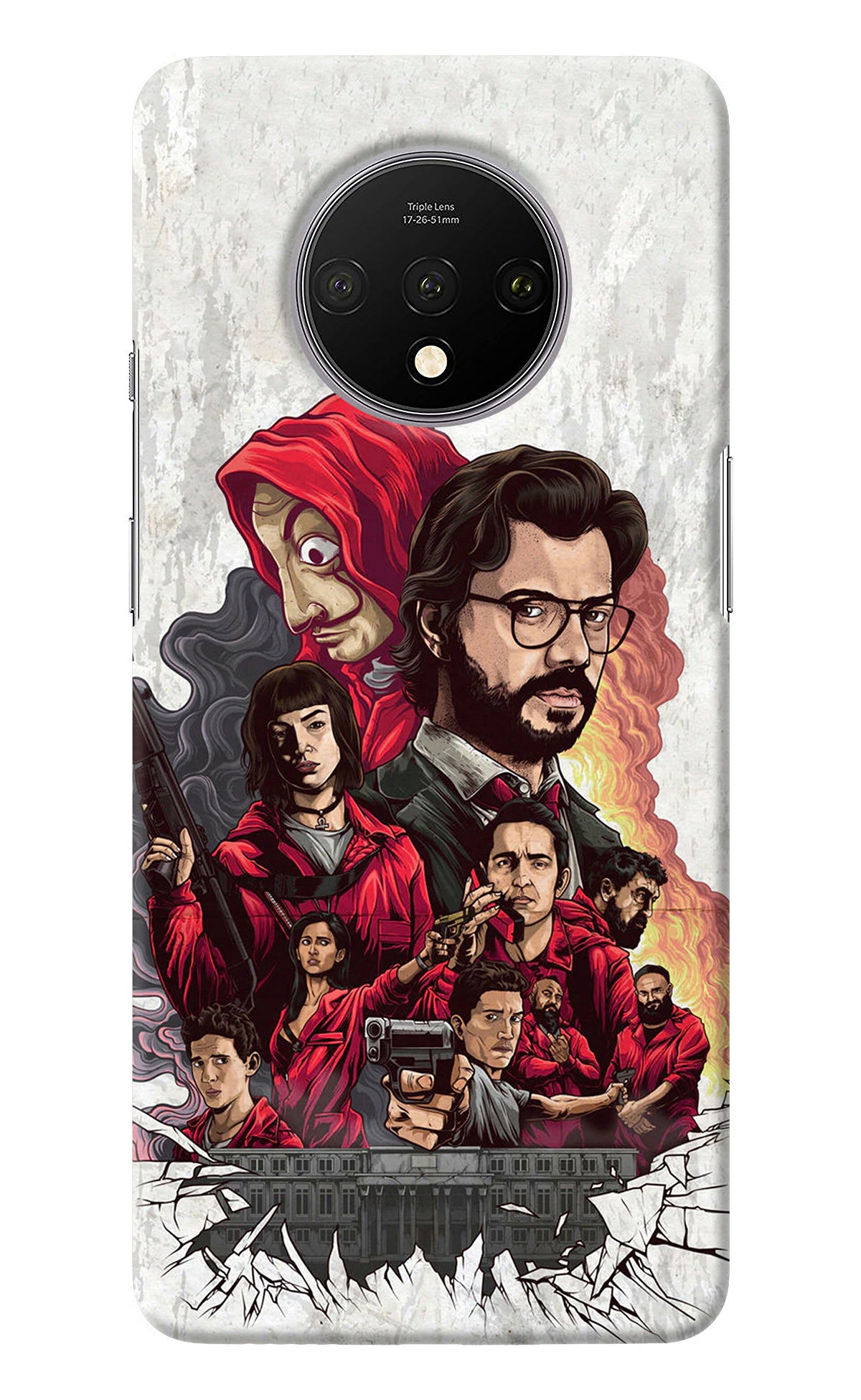 Money Heist Artwork Oneplus 7T Back Cover