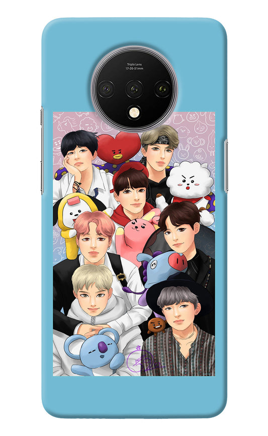 BTS with animals Oneplus 7T Back Cover