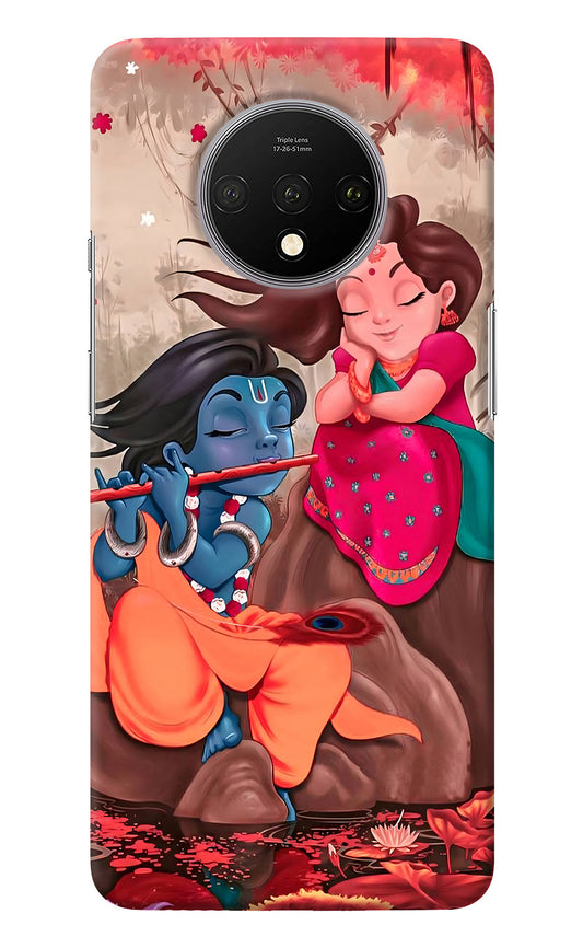 Radhe Krishna Oneplus 7T Back Cover