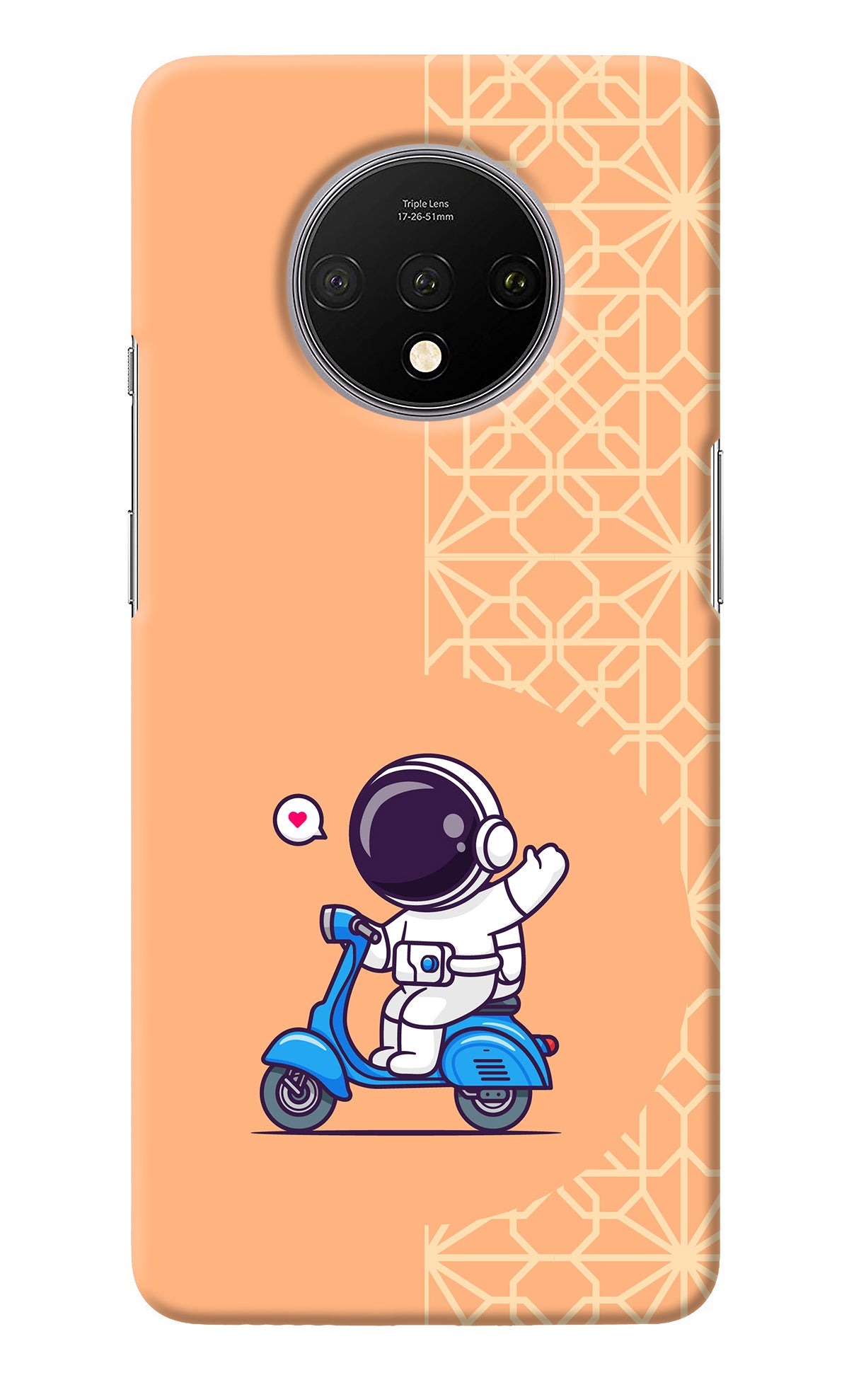 Cute Astronaut Riding Oneplus 7T Back Cover