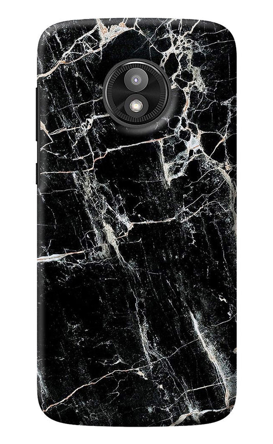 Black Marble Texture Moto E5 Play Back Cover